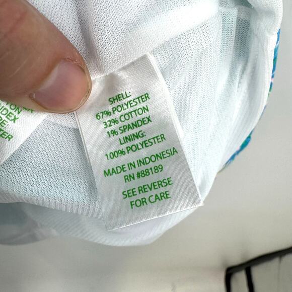 Lilly Pulitzer Del Rey Dress M Coral of the Story Blue Green Pink Preppy 012036 - Picture 7 of 8